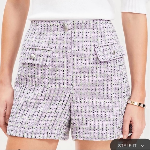 NWT LOFT Tweed Double Breasted Blazer & Shorts Set— both pieces, size 10! - Picture 5 of 7